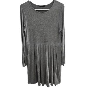 Grey Women's Minimalist Long Sleeve Dress